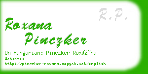 roxana pinczker business card